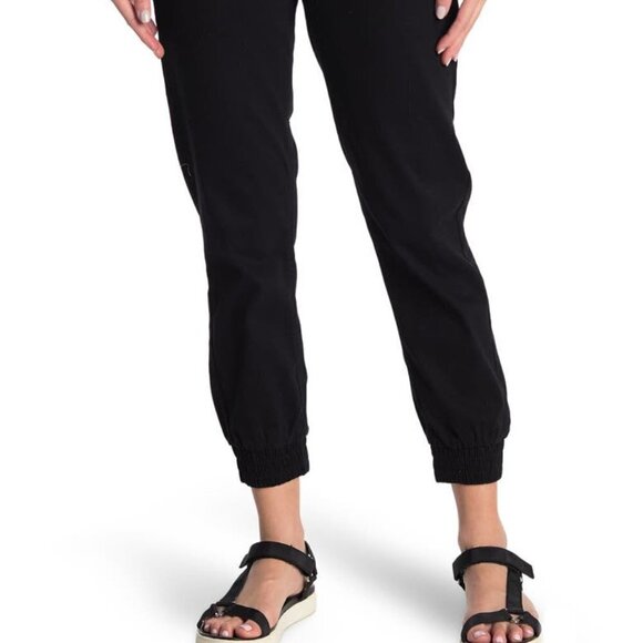 𝅺RDI Bnwot Waffle Joggers New Stretch Drawstring Black Pants - Picture 2 of 13